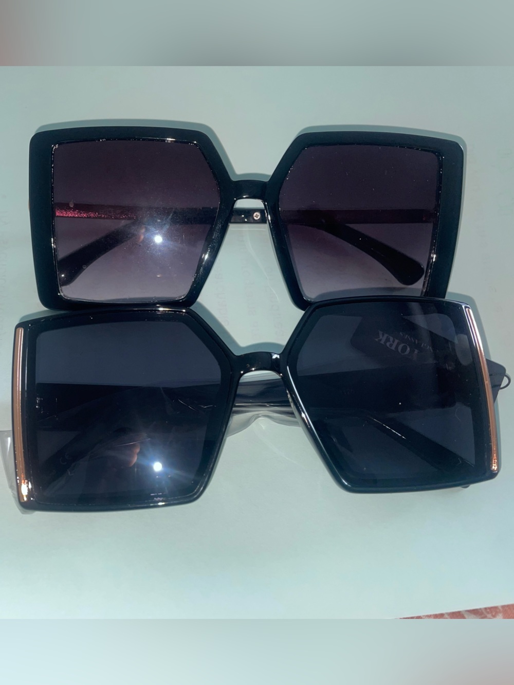 Black Oversized Square Women's Sunglasses